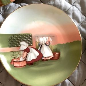 Royal Bayreuth Sun Bonnet Babies Days of the Week Plates 1974